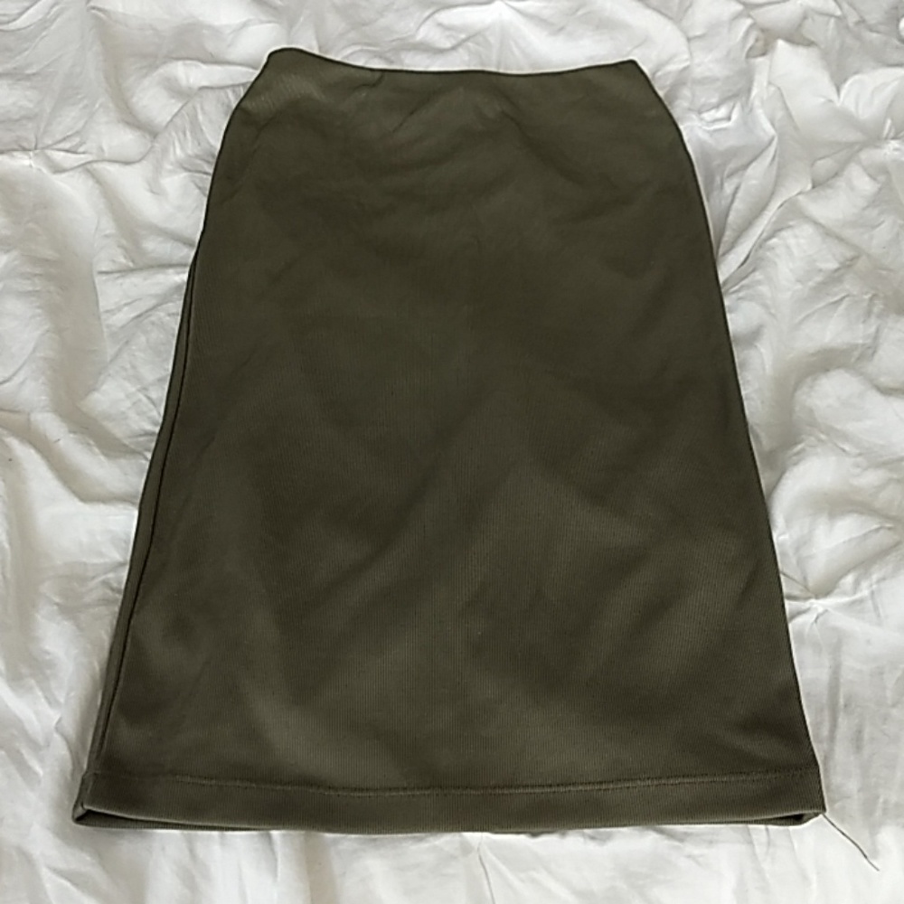 Forever 21 Contemporary Sage Green Pencil Skirt